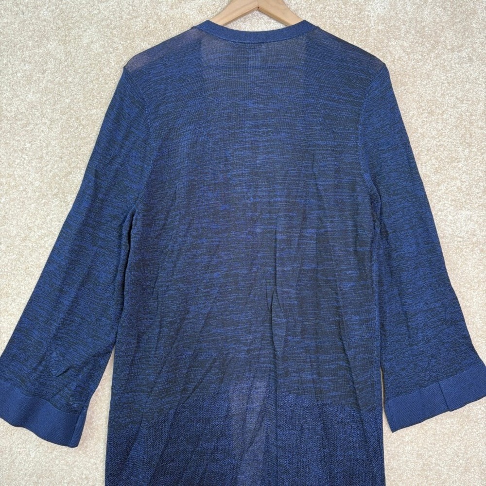 NWT CHICO'S Mix Stitch Cardigan Size 2 Women's Medium Blue Long Open Front - Picture 10 of 10